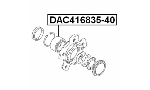 Подшипник ступицы колеса Febest, арт. DAC416835-40