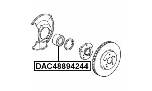 Подшипник ступицы Febest, арт. DAC48894244