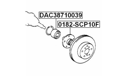 Подшипник ступицы колеса Febest, арт. DAC38710039