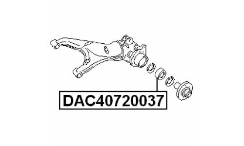 Подшипник ступичный 40x72x37 | перед прав/лев Febest, арт. DAC40720037
