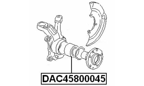 Подшипник ступицы колеса Febest, арт. DAC45800045
