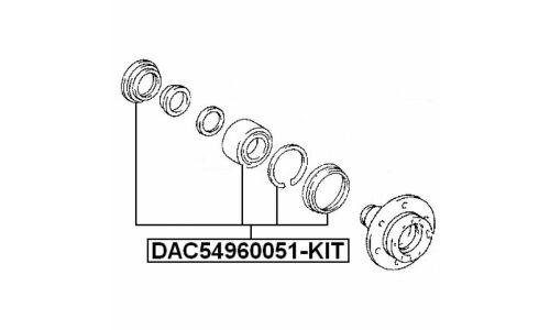 Подшипник ступицы Febest, арт. DAC54960051-KIT