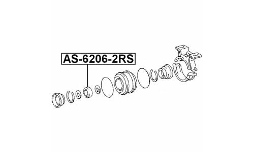 Подшипник привода Febest опорный, арт. AS-6206-2RS