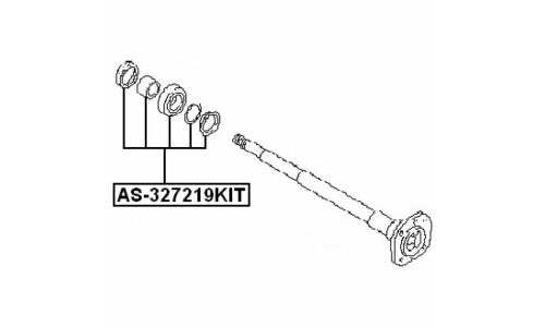 Подшипник полуоси Febest, арт. AS-327219KIT