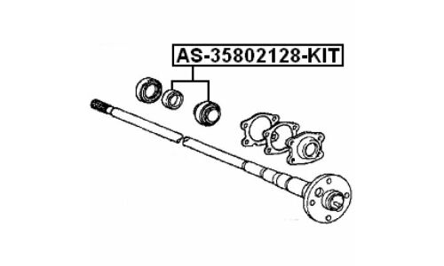 Подшипник полуоси Febest, арт. AS-35802128-KIT