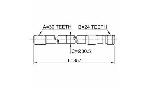 Полуось Febest, передняя, левая, арт. 0112-LC80LH