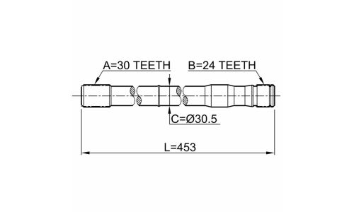Полуось Febest, передняя, правая, арт. 0112-LC80RH