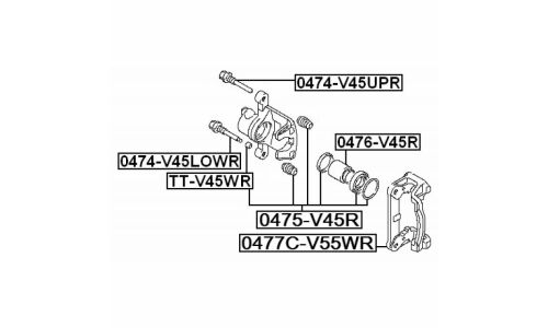 Поршень тормозного суппорта Febest, задний, арт. 0476-V45R
