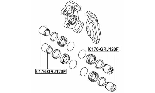 Поршень тормозного суппорта Febest, передний, арт. 0176-GRJ120F