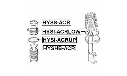 Проставка задней пружины верхняя | зад прав/лев Febest, арт. HYSI-ACRUP