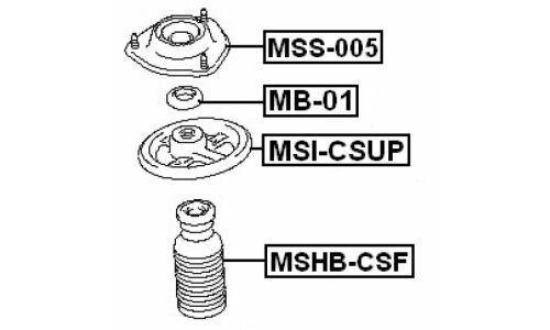 Проставка пружины верхняя | прав/лев Febest, арт. MSI-CSUP