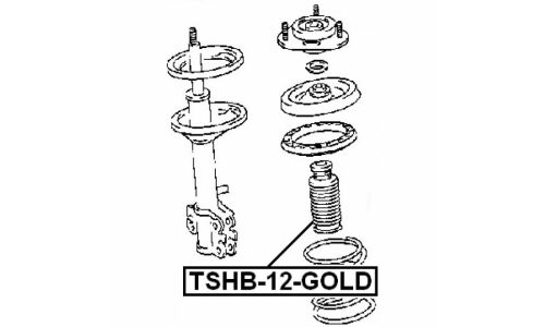 Пыльник-отбойник амортизатора универсальный Febest, под шток Ø12мм, арт. TSHB-12-GOLD