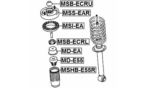 Пыльник амортизатора Febest, арт. MSHB-E55R