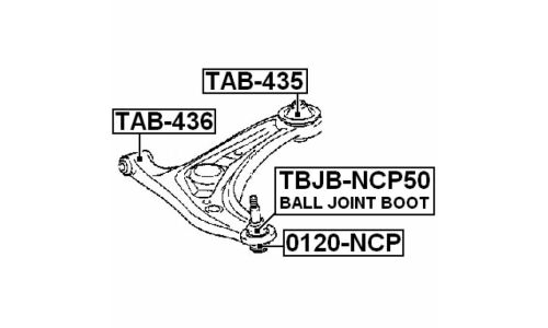 Пыльник шаровой опоры Febest, арт. TBJB-NCP50