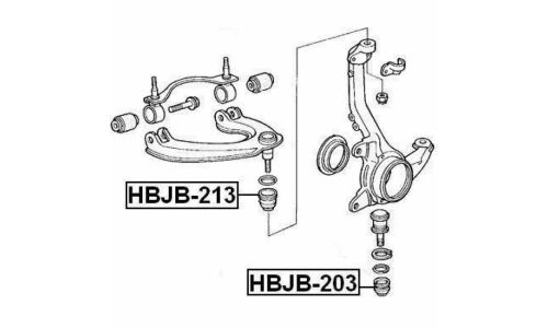 Пыльник шаровой опоры Febest, передний, арт. HBJB-203