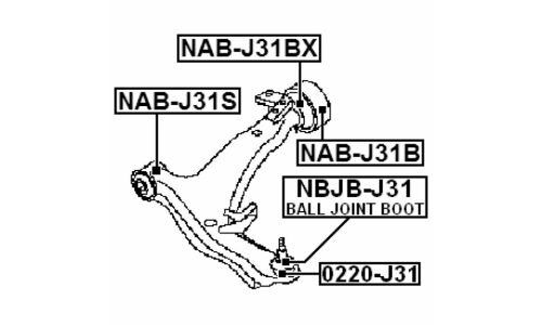 Пыльник шаровой опоры Febest, передний, арт. NBJB-J31