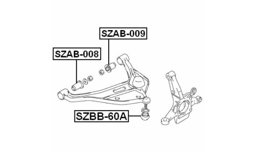 Пыльник шаровой опоры Febest, передний, арт. SZBB-60A