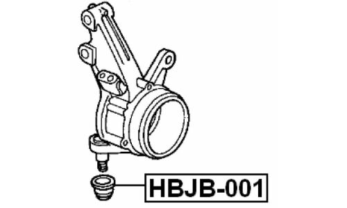 Пыльник шаровой опоры Febest, передний, арт. HBJB-001