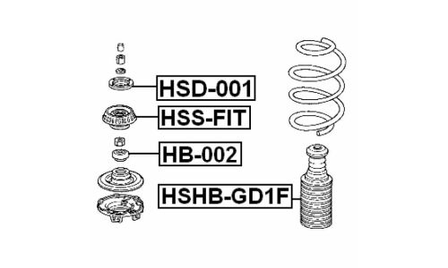 Пыльник-отбойник амортизатора Febest, арт. HSHB-GD1F