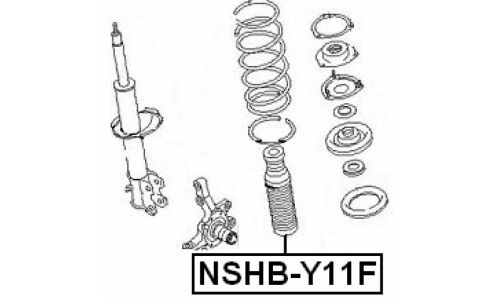 Пыльник-отбойник амортизатора Febest, арт. NSHB-Y11F