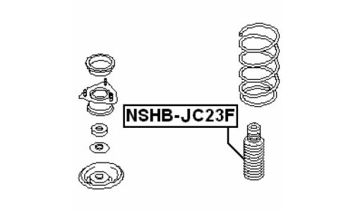 Пыльник-отбойник амортизатора Febest, арт. NSHB-JC23F