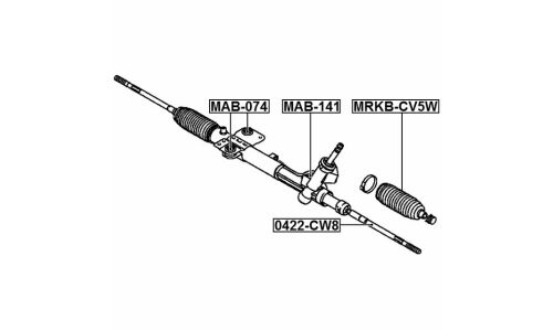 Пыльник рулевой рейки Febest, арт. MRKB-CV5W