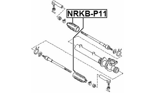 Пыльник рулевой рейки Febest, арт. NRKB-P11