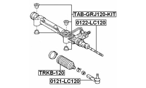 Пыльник рулевой рейки Febest, арт. TRKB-120