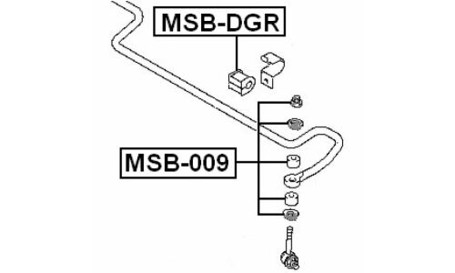 Ремкомплект задней тяги стабилизатора | зад прав/лев Febest, арт. MSB-009