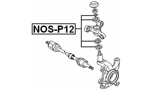 Ремкомплект поворотного кулака 4 pcs | перед прав/лев Febest, арт. NOS-P12