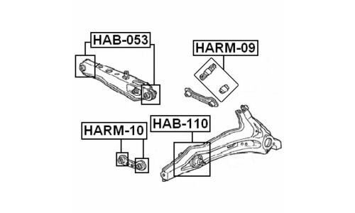Сайлентблок Febest, арт. HARM-10