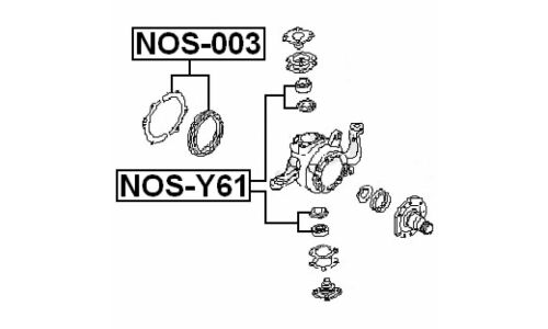 Сальник поворотного кулака Febest, арт. NOS-003