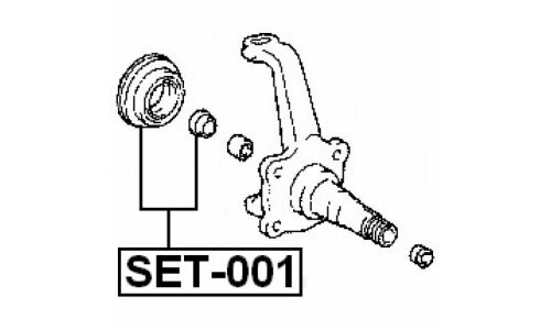 Сальник поворотного кулака Febest, передний, арт. SET-001