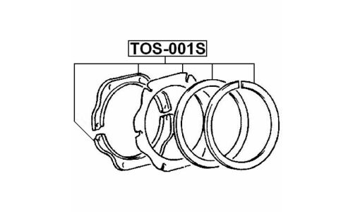 Сальник поворотного кулака Febest, арт. TOS-001S