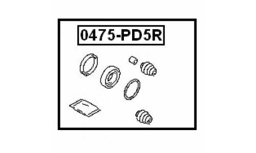 Ремкомплект тормозного суппорта Febest, арт. 0475-PD5R