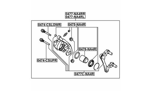 Ремкомплект тормозного суппорта Febest, арт. 0475-NA4R