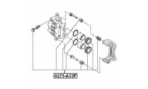 Ремкомплект тормозного суппорта Febest, арт. 0275-A33F