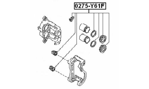 Ремкомплект тормозного суппорта Febest, арт. 0275-Y61F