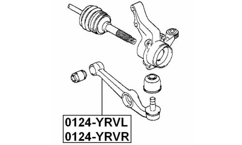 Рычаг подвески Febest, арт. 0124-YRVR
