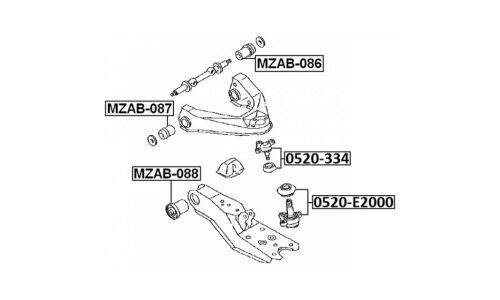 Сайлентблок Febest, арт. MZAB-086