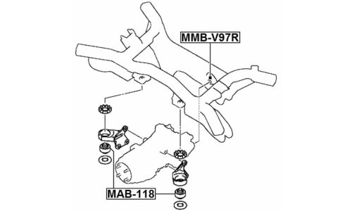 Сайлентблок Febest, арт. MAB-118