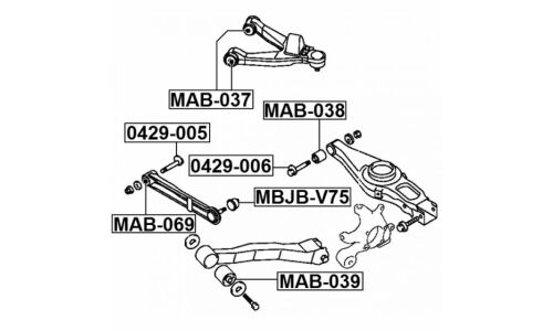 Сайлентблок Febest, арт. MAB-038