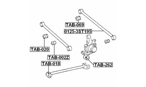 Сайлентблок Febest, арт. TAB-069