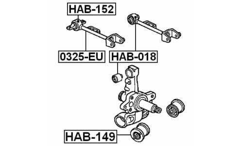 Сайлентблок Febest, арт. HAB-018