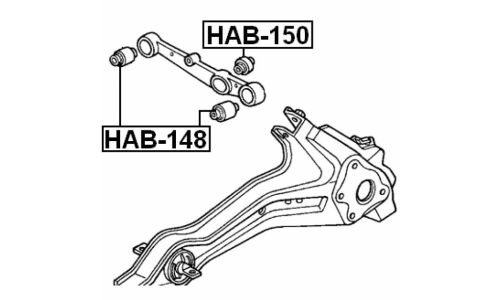 Сайлентблок Febest, арт. HAB-148