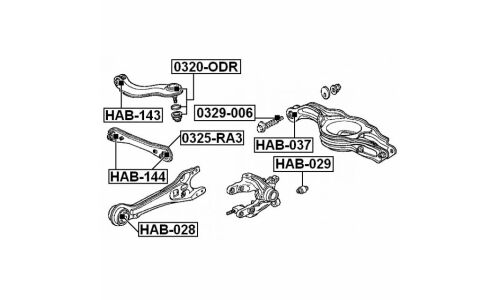 Сайлентблок Febest, арт. HAB-037