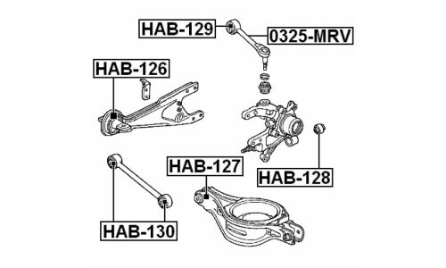 Сайлентблок Febest, арт. HAB-130
