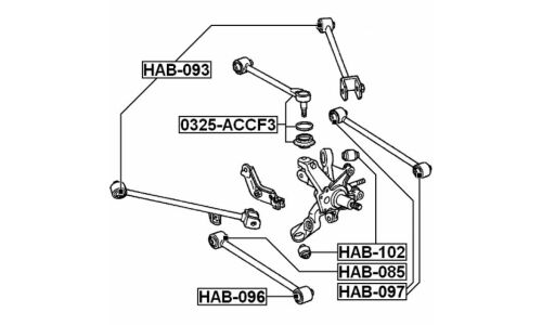 Сайлентблок Febest, арт. HAB-085