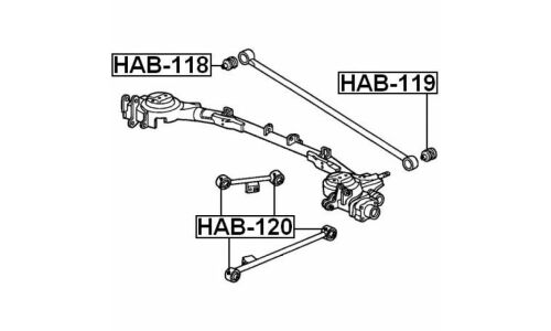 Сайлентблок Febest, арт. HAB-119