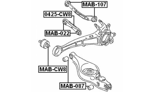 Сайлентблок Febest, арт. MAB-087